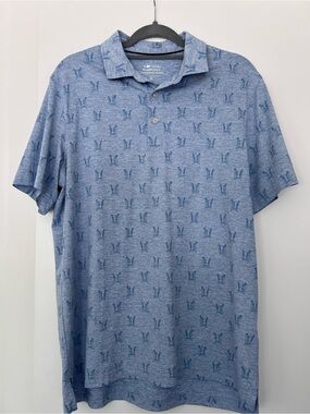 Blue Polo Shirt by Vineyard Vines - Palm Tree Short Sleeve